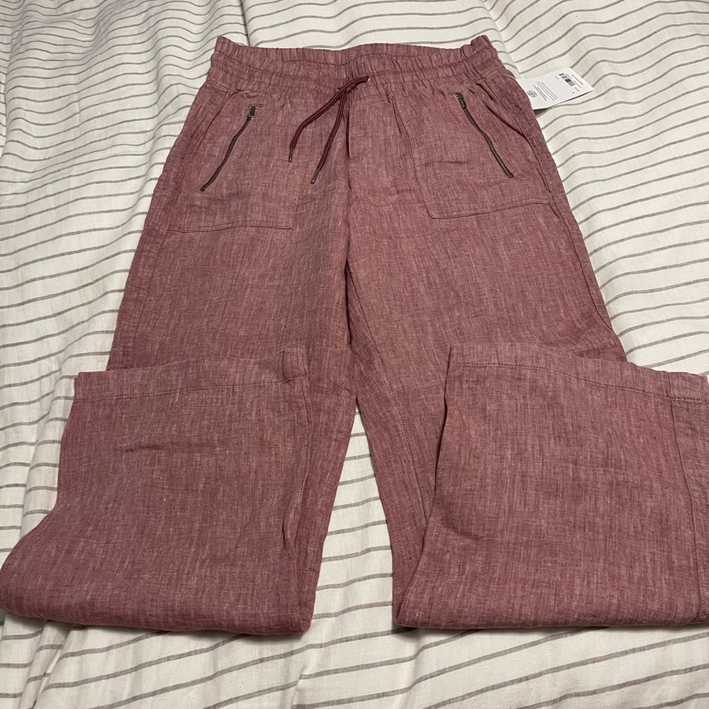 NWT athleta Cabo wide leg linen pant